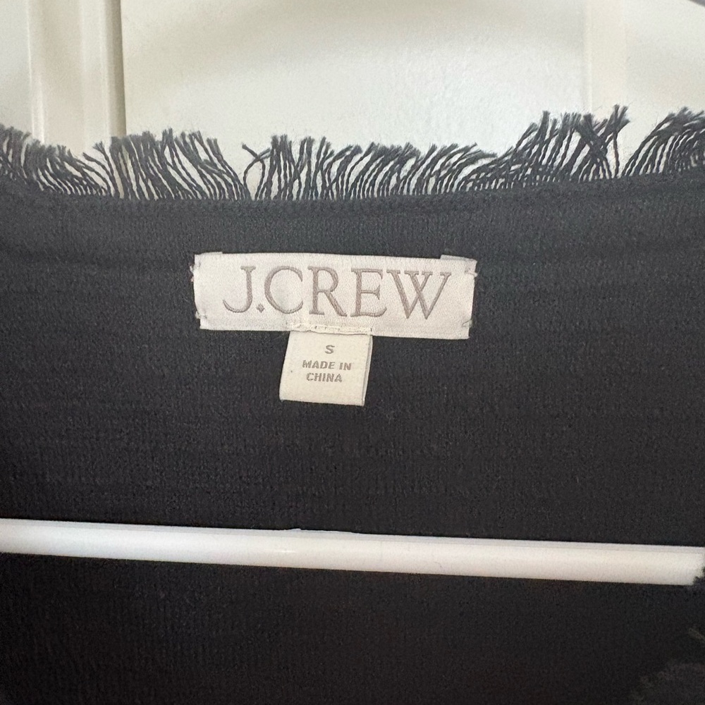 J. Crew Ribbed Black Lady Jacket Cardigan with Gold Buttons - Picture 2 of 3